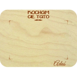 Prezent dla Taty ramka na zdjęcie, drewniana kartka z życzeniami na Dzień Taty IMIĘ grawer